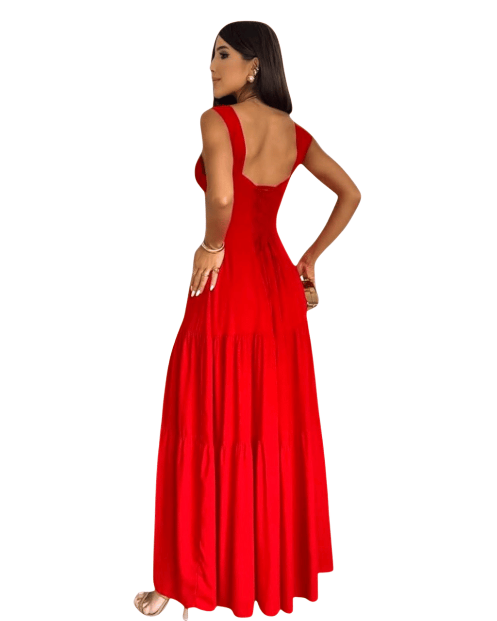 Vestido Longo Vermelho Elegante
