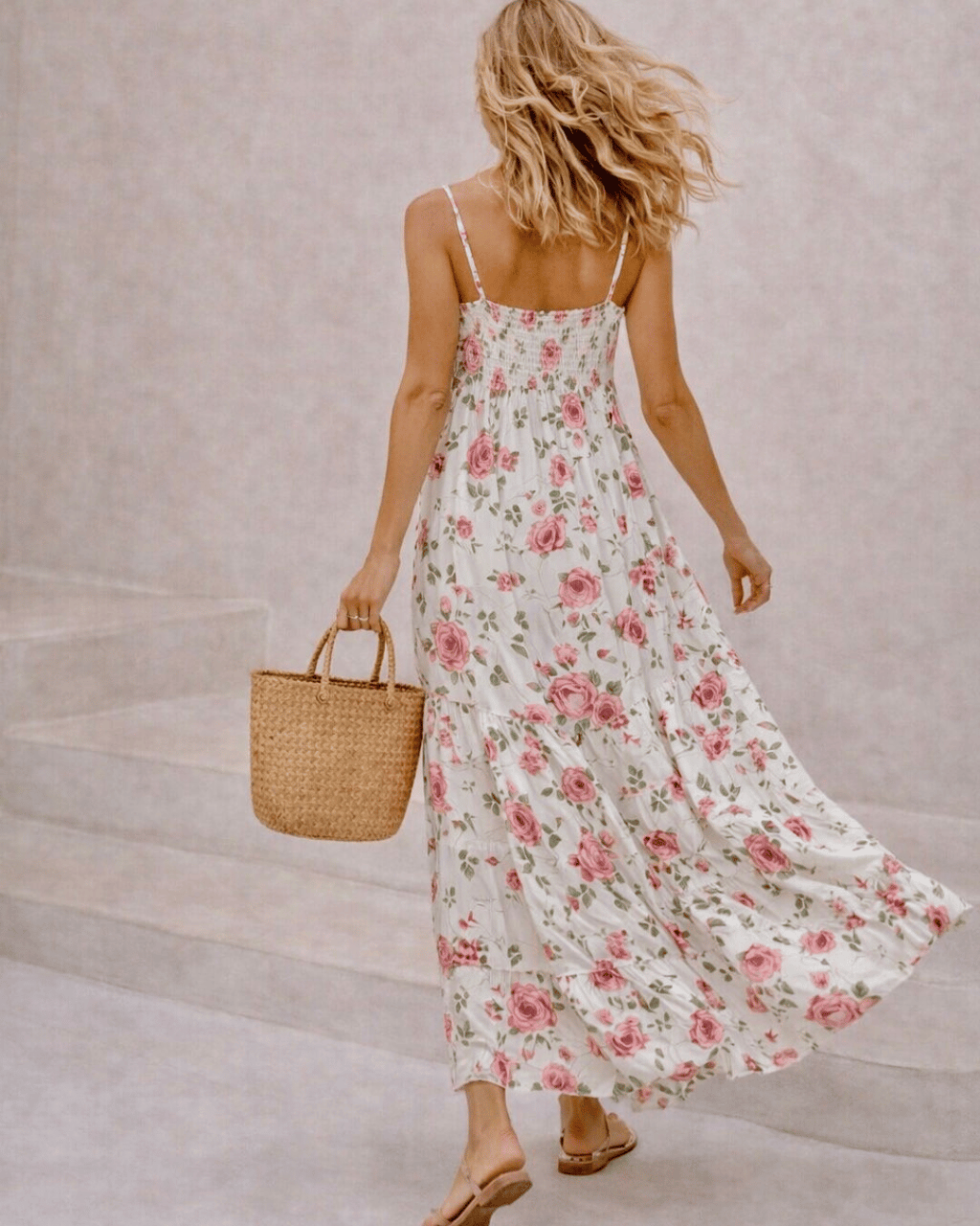 Vestido Longo Floral Romântico