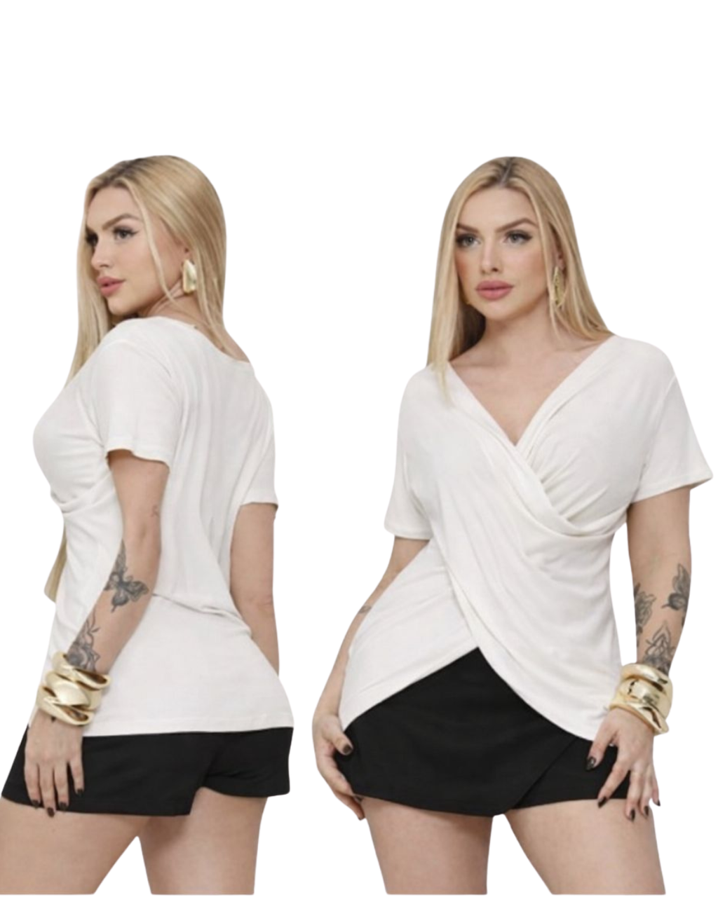 Blusa Transpassada Feminina