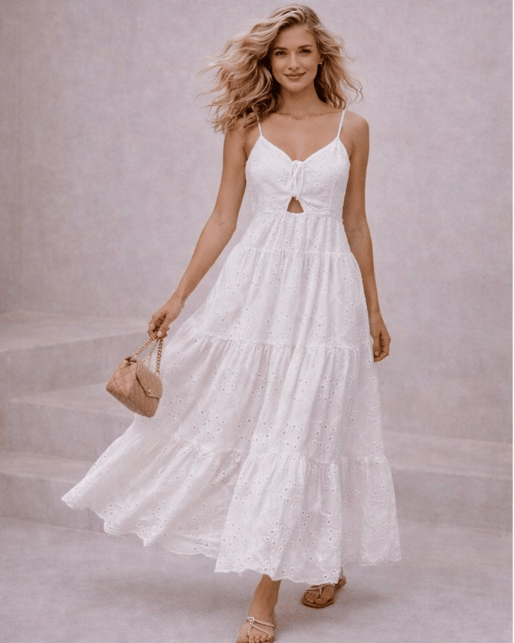 Vestido de Laise Branco