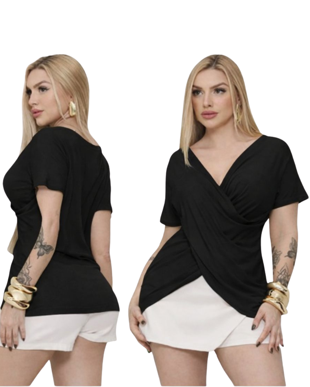 Blusa Transpassada Feminina