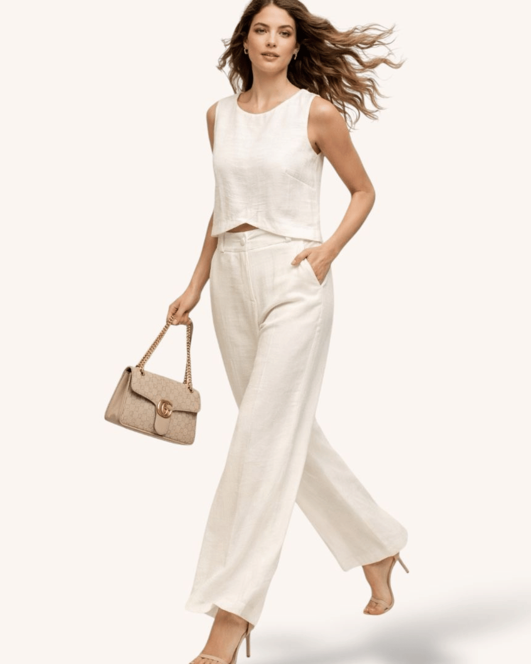 Conjunto Off-White Elegante 2 Peças